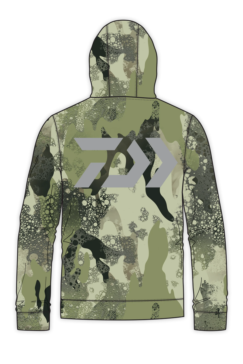 D-Vec Grey Logo Woods Camo Fleece Hoodie – Daiwa US