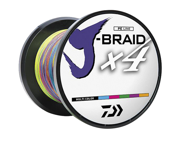 J-BRAID x4 BRAIDED LINE - MULTI COLOR