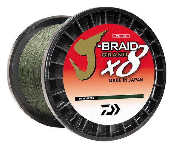 J-BRAID x8 GRAND BRAIDED LINE - DARK GREEN