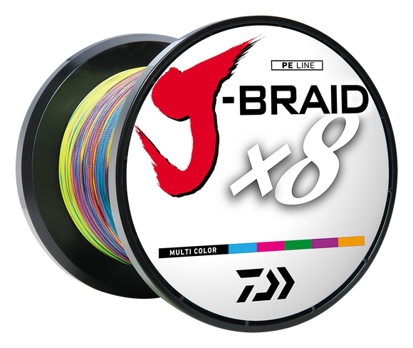 J-BRAID x8 BRAIDED LINE - MULTI COLOR