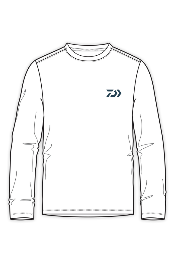 D-Vec Wahoo Fill Logo Wht Ls T-Shirt