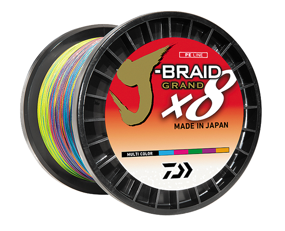 daiwa braided fishing line J-Braid X8 Line, Chartreuse / 8lb Braid x4 Braided Line is a 4 Carrier line that is perfect for abrasion resistance and ease of use for knot tying and line management Braid Daiwa J Braid 8