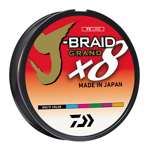 Daiwa J Braid X8 Braided Fishing Line 65lb 300m Multi Colour