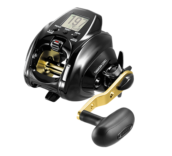 daiwa electric reels manufacturers 24 Tanacom 500 Reel The Jog Power Lever allows adjustable speed control by thumb a very convenient operational feature Daiwa 26 Seaborg 500J