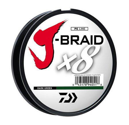Daiwa J-Braid X4 Braided Line Dark Green 150Yd – Hammonds Fishing