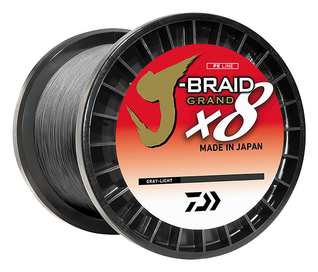 Daiwa J Braid Grand 8 Braid, 135 meter, light grey, braided fishing line