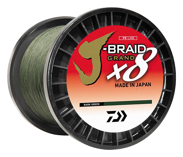 Daiwa J-Braid X8 300m / 330yd Braided Fishing Line - Dark Green - Various  Sizes