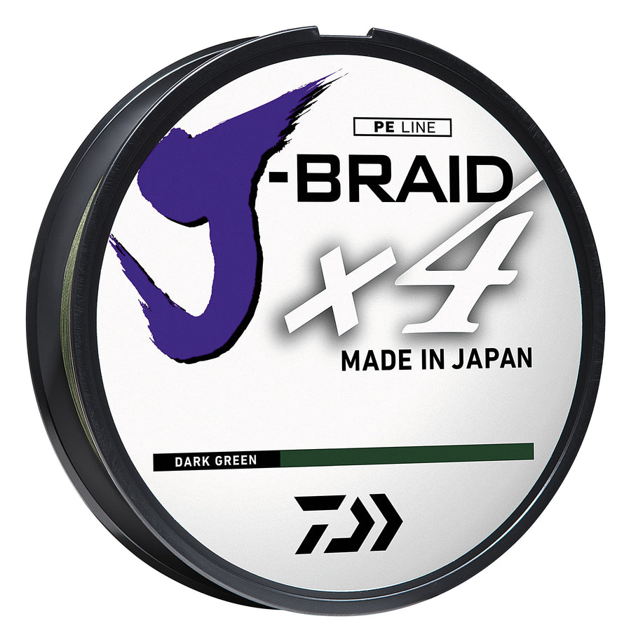 J-BRAID x4 BRAIDED LINE - DARK GREEN Daiwa US J-BRAID x4 BRAIDED LINE - DARK GREEN Daiwa US