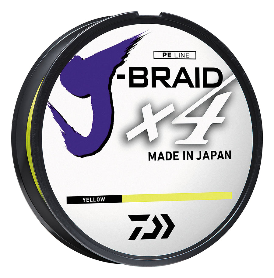 fluorescent braided fishing line J-BRAID x4 BRAIDED LINE