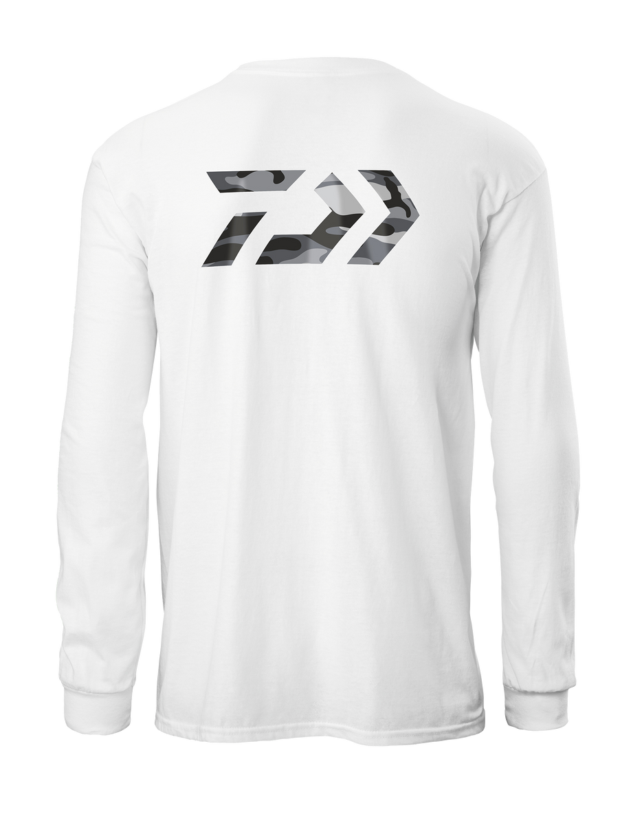 Shirts Daiwa Splash Fishing Shirt White Long Sleeve UV Protection has a Shirts Daiwa Splash Fishing Shirt White Long Sleeve UV Protection has a